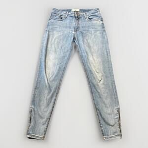 Mango Denim & Tees Womens Blue‎ Skinny Ankle Zipper Jeans Size 4 (30x26)